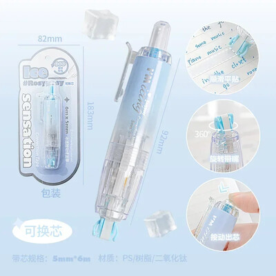 Διορθωτική ταινία Kawaii Μεγάλης χωρητικότητας στυλό στυλό 360 Rotate Corrector Σχολικά προμήθειες Αντικαταστάσιμος πυρήνας Μαθητικής γραφικής ύλης