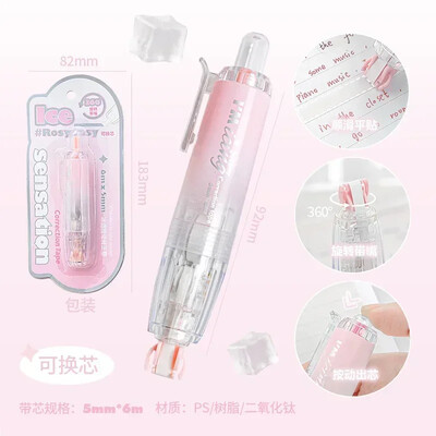 Διορθωτική ταινία Kawaii Μεγάλης χωρητικότητας στυλό στυλό 360 Rotate Corrector Σχολικά προμήθειες Αντικαταστάσιμος πυρήνας Μαθητικής γραφικής ύλης