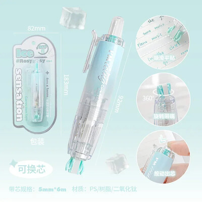 Διορθωτική ταινία Kawaii Μεγάλης χωρητικότητας στυλό στυλό 360 Rotate Corrector Σχολικά προμήθειες Αντικαταστάσιμος πυρήνας Μαθητικής γραφικής ύλης