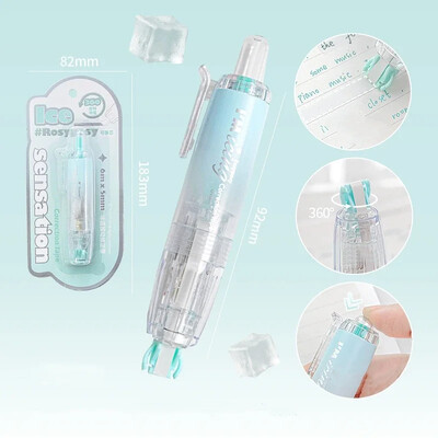 Írószer-javító szalag átlátszó színátmenetes diákjavító szalag gyerekeknek korrekciós szalag Szép iskolai kellékek