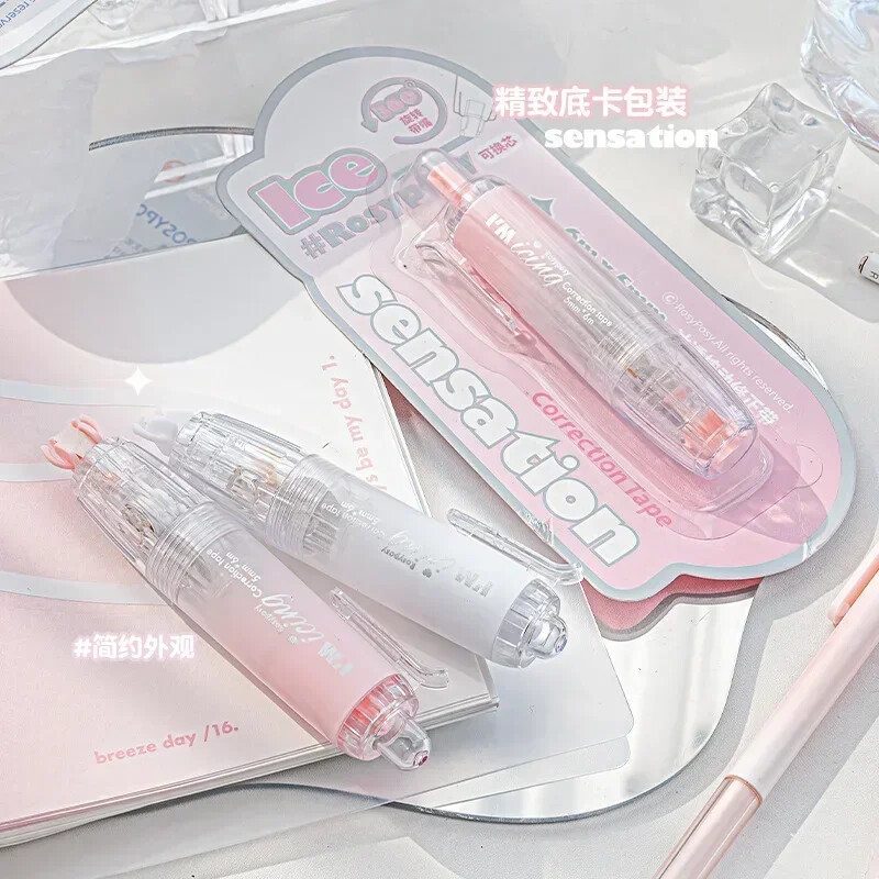 Írószer-javító szalag átlátszó színátmenetes diákjavító szalag gyerekeknek korrekciós szalag Szép iskolai kellékek