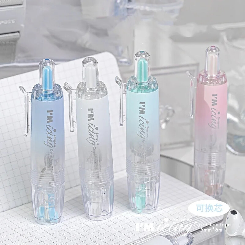 Írószer-javító szalag átlátszó színátmenetes diákjavító szalag gyerekeknek korrekciós szalag Szép iskolai kellékek