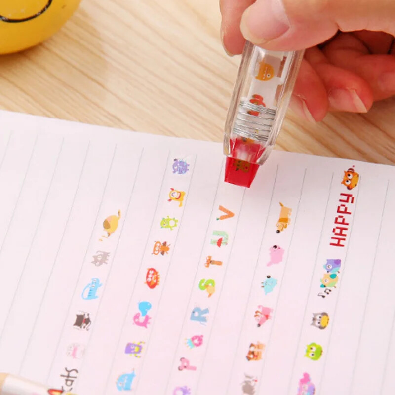 Aranyos rajzfilm korrekciós szalag Kawaii állatok Kutyatípus Dekoratív korrekciós szalag napló Írószer iskolai kellék diák barkácsoláshoz