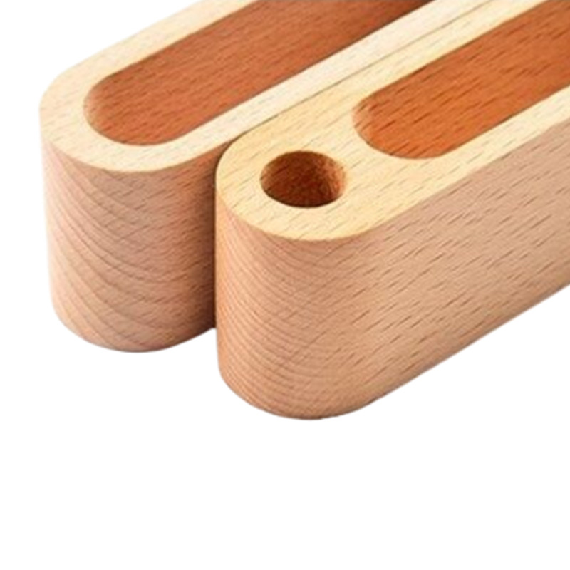 1/2/3 слота Масивна настолна стойка за дисплеи за визитки Поставка за бележки Кутия за съхранение Органайзер за карти от бук за офис с дупка за писалка