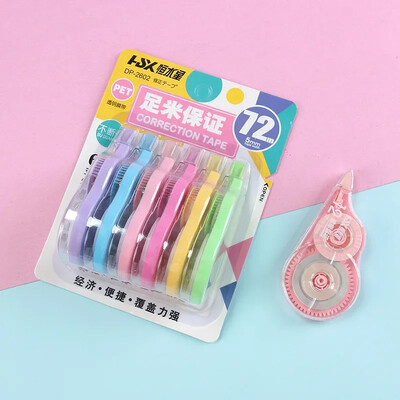 6 db/szett 72M görgő nagy kapacitású helyes övjavító szalag írószer Diákiroda Iskolai írószer kellékek