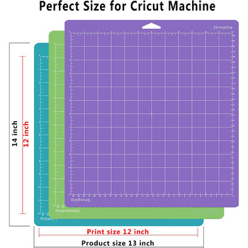 12x12 инча различни подложки за рязане за Cricut Explore Air 2/Air/One/Maker 12x12 инча лепкави подложки за рязане Резервни аксесоари