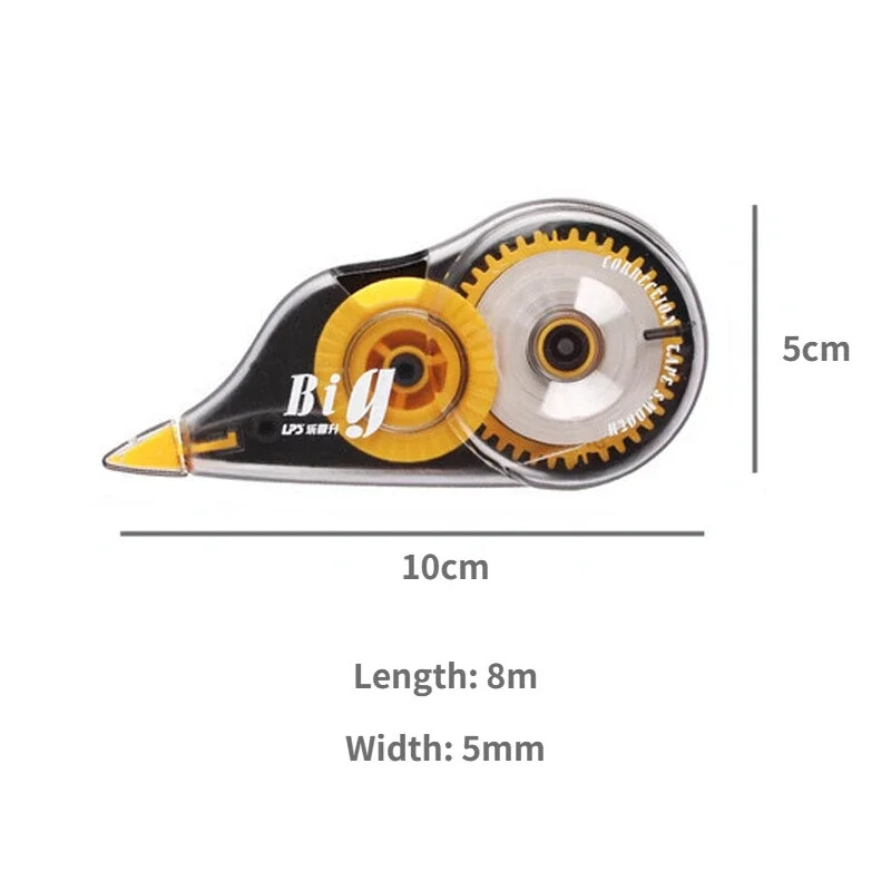 3 db/doboz 8M hosszúságú fehér korrekciós szalag Kawaii nagy kapacitású, hatékony szalag tanulói írószer iskolai irodaszerek számára