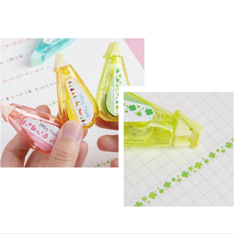 1db Kawaii korrekciós szalag, szép rajzfilm torta szív stílusú korrekciós szalag barkácsolás dekoratív scrapbook folyóirat diákkellékeihez