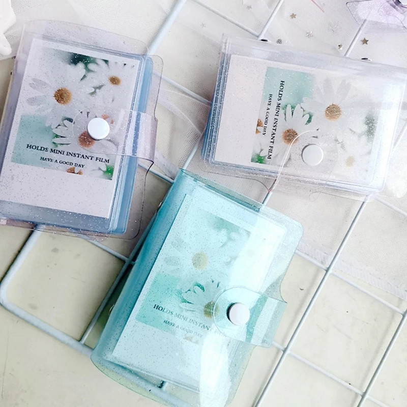 Сладък 3 инча LOMO Cards Binders Албуми Card Stock Прозрачен блестящ фотоалбум Instax Album Card Holder Mini Photo Album