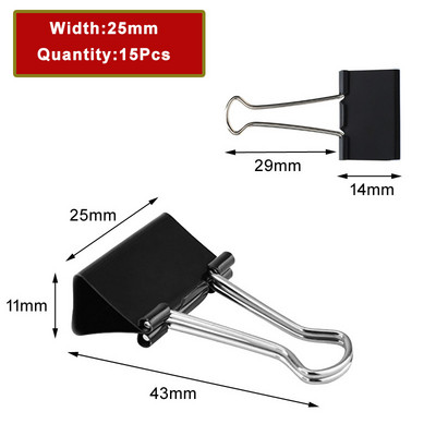 5-30 vnt. segtuvų segtukai, metaliniai atlenkiami spaustukai, maži sąvaržėlės spaustukai, 15/19/25/32/41/51 mm biuro segtukai, skirti namų mokyklos biuro laikymui