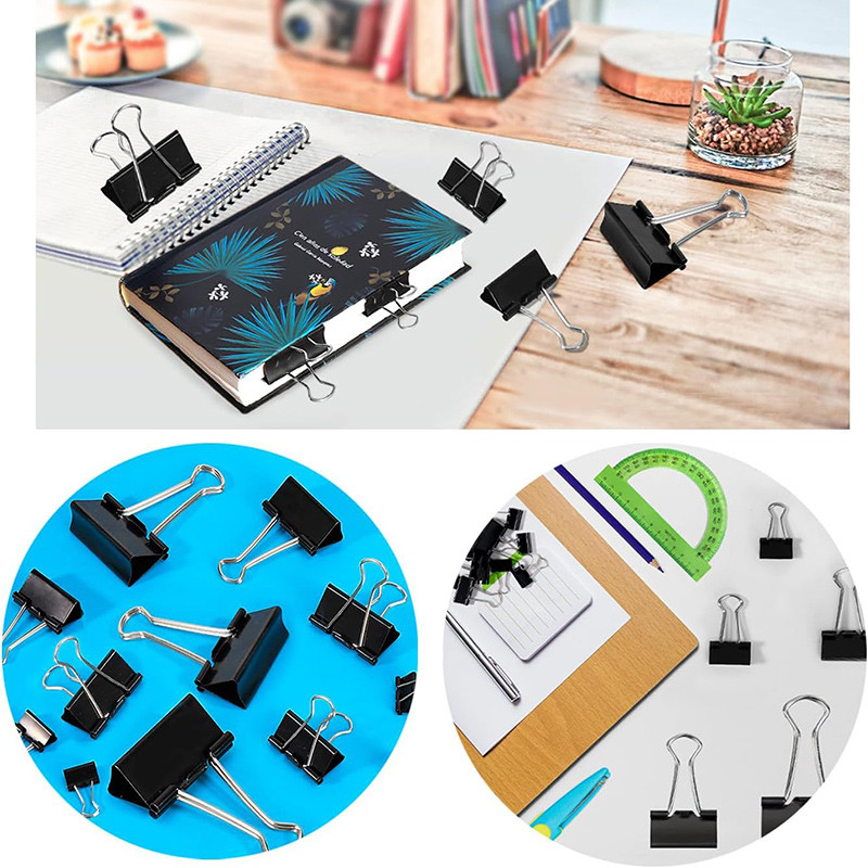 5-30 vnt. segtuvų segtukai, metaliniai atlenkiami spaustukai, maži sąvaržėlės spaustukai, 15/19/25/32/41/51 mm biuro segtukai, skirti namų mokyklos biuro laikymui