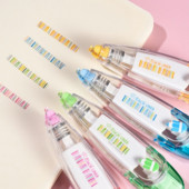Koreai Kawaii Stripe Dots Press Type Dekoratív korrekciós szalag Scrapbooking napló Írószerek Aranyos iskolai kellékek