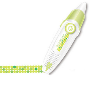 Koreai Kawaii Stripe Dots Press Type Dekoratív korrekciós szalag Scrapbooking napló Írószerek Aranyos iskolai kellékek