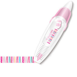 Koreai Kawaii Stripe Dots Press Type Dekoratív korrekciós szalag Scrapbooking napló Írószerek Aranyos iskolai kellékek