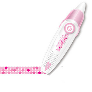 Koreai Kawaii Stripe Dots Press Type Dekoratív korrekciós szalag Scrapbooking napló Írószerek Aranyos iskolai kellékek