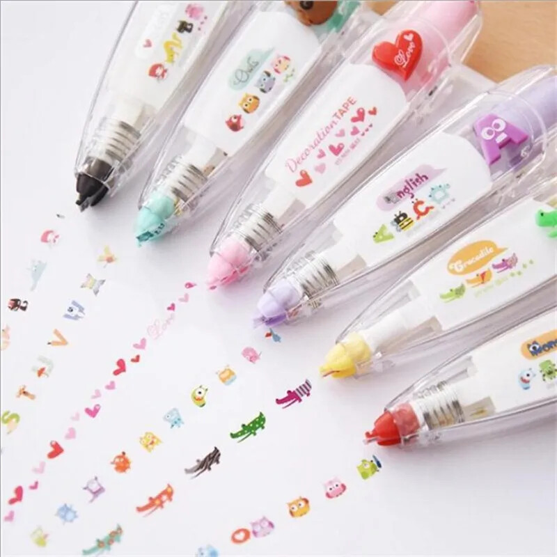 Γελοιογραφία Floral Pattern Τύπος Τύπος Διορθωτική Ταινίες Παιδική γραφική ύλη Τετράδιο Ημερολόγιο Διακοσμητικές ταινίες Χαρτί σχολικά είδη