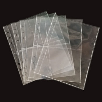 10 τμχ Α5 Διαφανές μανίκια βιβλιοδετικού άλμπουμ φωτογραφιών 1P 2P 4P άλμπουμ φωτογραφιών Binder Inner Cards Refill Bags Pocket name Card