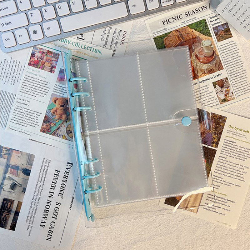 10 бр. A5 Прозрачни калъфи за подвързване на фотоалбум 1P 2P 4P Подвързващо устройство за фотоалбум Пълнеж Вътрешни карти Чанти за зареждане Джобна карта с име