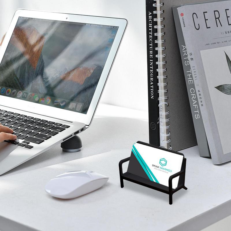 Vizitinių kortelių laikiklis Stalo kortelių laikymo stalas Vertikalus laikiklis Sofos formos vitrinos dėklas dekoratyvinei metalo plokštelei