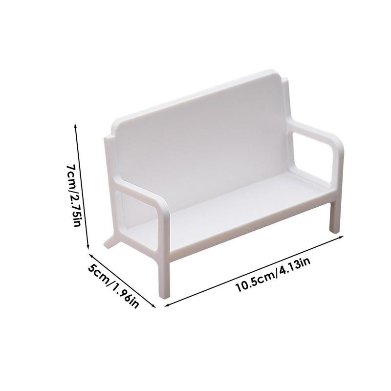 Vizitinių kortelių laikiklis Stalo kortelių laikymo stalas Vertikalus laikiklis Sofos formos vitrinos dėklas dekoratyvinei metalo plokštelei