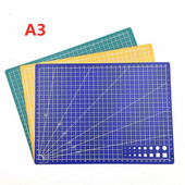 1 gab A3 PVC griešanas paklājiņš Divpusējs darbagalds griešanas dēlis savārstījums šūšanas rokasgrāmata DIY gravēšanas paliktnis mājas ādas amatniecības rīks