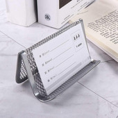 Emlékeztető klip tartó Fém hálós asztali tároló állvány kártya kijelző állványok névjegykártya tartó asztal üzleti tartók névjegykártya tartó