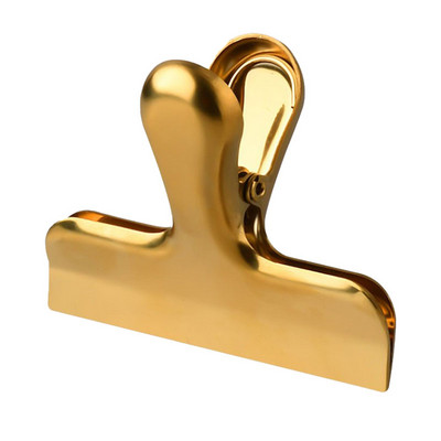 Скоба за подвързващо устройство Луксозен метален щипка от розово злато Хартиена чанта за документи Сметка Органайзер Щипки Ученически канцеларски материали Училищни офис консумативи