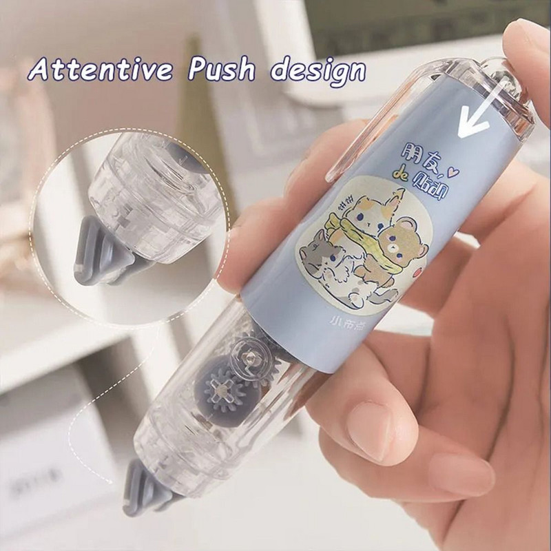 Vajutatav multifunktsionaalne pliiatsi stiilis täppliimteip Kontoriraamatu tarbed Õpilaste õppeeksam Kirjatarbed Multifunktsionaalne korrigeerimislint