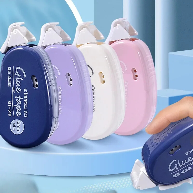 Mini kétoldalas ragasztópontok ragasztószalag barkács Kézimunka eszközök Iskolai írószer kellékek görgős szalag korrekciós szalag irodaszerek