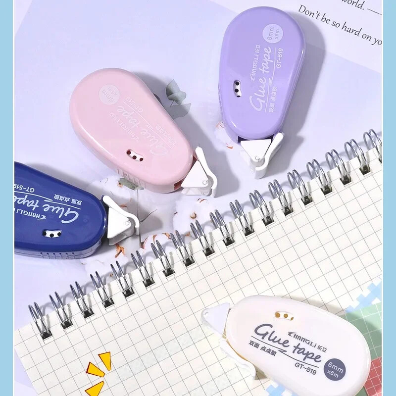 Mini kétoldalas ragasztópontok ragasztószalag barkács Kézimunka eszközök Iskolai írószer kellékek görgős szalag korrekciós szalag irodaszerek