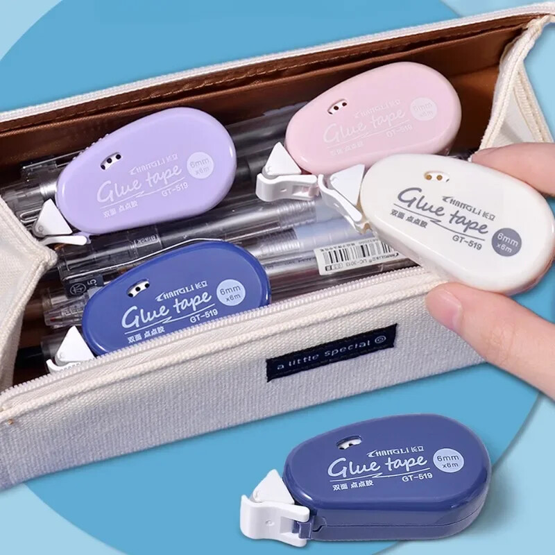 Mini kétoldalas ragasztópontok ragasztószalag barkács Kézimunka eszközök Iskolai írószer kellékek görgős szalag korrekciós szalag irodaszerek