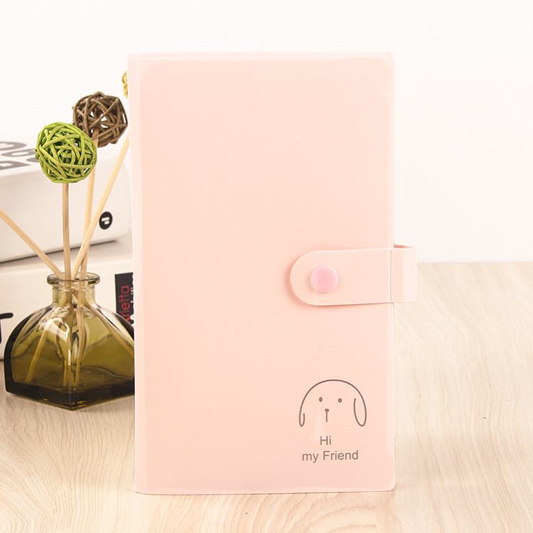 Átlátszó, többrétegű, 120 kártyás koreai diákgomb-stílusú névjegykártyakönyv-tároló kapocs, 3 hüvelykes fényképes névjegykártyakönyv