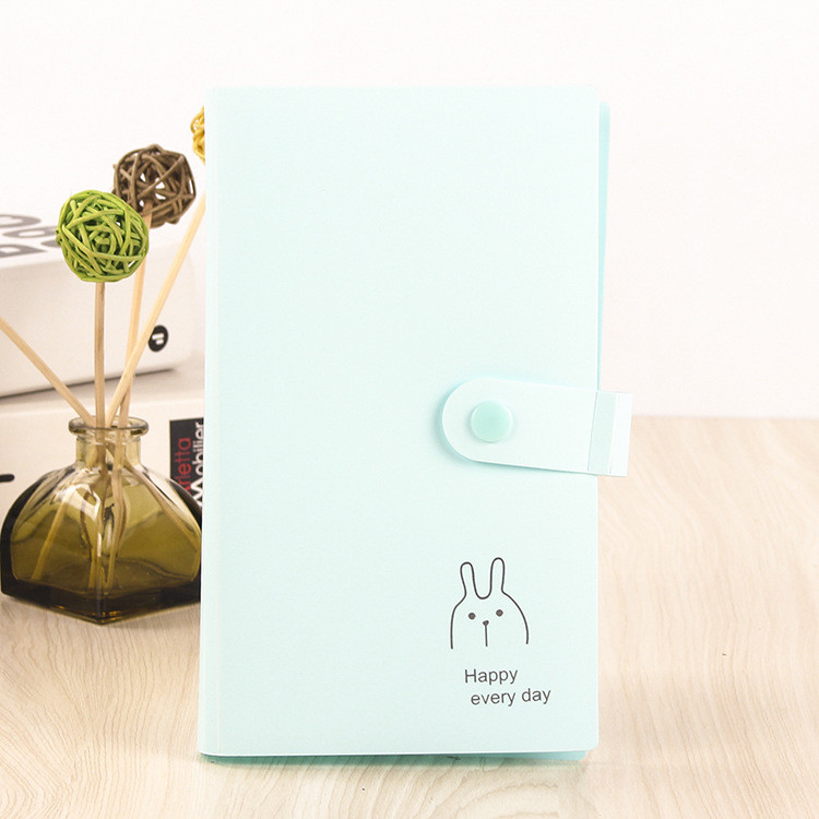 Átlátszó, többrétegű, 120 kártyás koreai diákgomb-stílusú névjegykártyakönyv-tároló kapocs, 3 hüvelykes fényképes névjegykártyakönyv