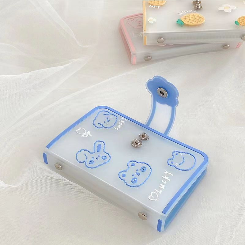 Mini fotóalbum 20 zsebes 3 hüvelykes Instax album PVC fotókártya tartó női személyi igazolvány hitelkártya tartó iratgyűjtő