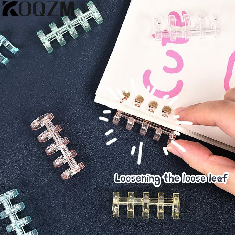 10 KOM. Prsten za vezivanje s 5 rupa za bilježnice, opruga, spiralni prsten, traka za vezivanje, kopča, kopča, kopča za uvez, školski pribor, pisac