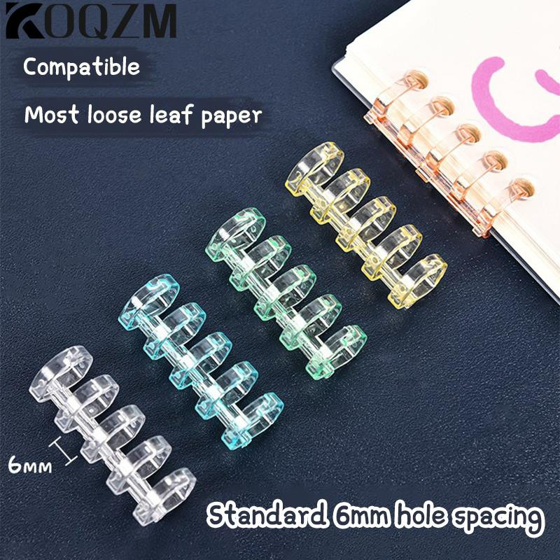 10 KOM. Prsten za vezivanje s 5 rupa za bilježnice, opruga, spiralni prsten, traka za vezivanje, kopča, kopča, kopča za uvez, školski pribor, pisac