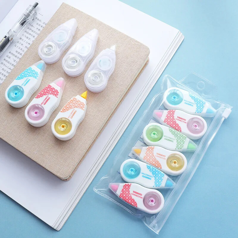 6db/tétel 8m hosszúságú White Out korrekciós szalag írószer iskolai kellékek