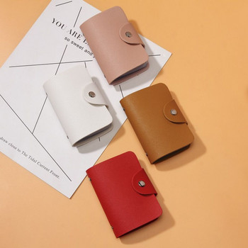 Мъжка лична карта Преносим портфейл Multi-card bit Mini Pouch Credit Business Card Holder Card Bag PU Leather 24 Bits Card Case