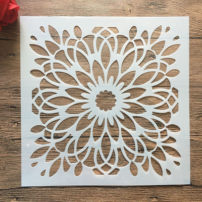 30 * 30 cm DIY šablona za slikanje predložak retro cvjetni uzorak model voštani papir pločica zid pod namještaj ukrasni kalup mandala