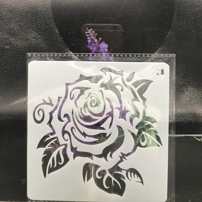 13 cm-es négyzetes textúra blokk barkácsolás rétegező sablonok falfestés album színező dombornyomott album dekoratív kártya sablon