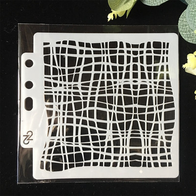 13 cm-es négyzetes textúra blokk barkácsolás rétegező sablonok falfestés album színező dombornyomott album dekoratív kártya sablon