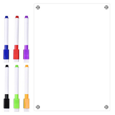 Μαγνητική πλάκα Ακρυλικό Ημερολόγιο Ψυγείου Στεγνό Σβήσιμο Καθαρό Λευκό Τοίχο Λίστα Παντοπωλείου Πίνακα Ψυγείου Στεγνό Σβήσιμο Πίνακα Καθημερινή Λίστα εκκρεμοτήτων