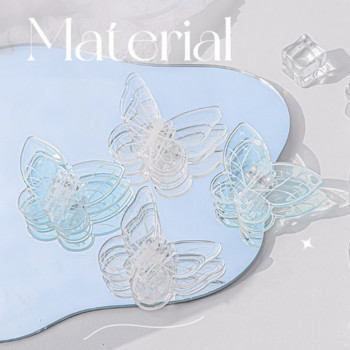 Mr. Paper 4 Design Ακρυλικό κλιπ Πρακτική διαφανής κόλλα που στάζει πεταλούδα σχήματος πεταλούδα Πολυλειτουργική κορεάτικη γραφική ύλη
