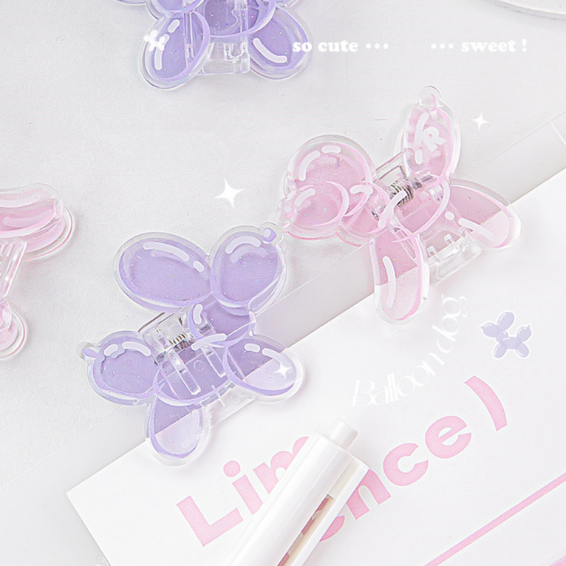 Mr. Paper 4 Design Ακρυλικό κλιπ Πρακτική διαφανής κόλλα που στάζει πεταλούδα σχήματος πεταλούδα Πολυλειτουργική κορεάτικη γραφική ύλη