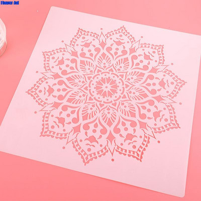 DIY käsitöö Mandala ümmargune geomeetria DIY kihistusšabloonid maalimine väljalõigete album värvimine reljeefne album Dekoratiivne mall 30x30cm
