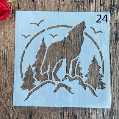 20 *20 cm merikilpkonnad DIY mandala vorm šabloonide värvimiseks templiga fotoalbum reljeefne paberkaart puidule, kangale, seinale