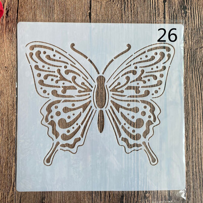 20 *20 cm merikilpkonnad DIY mandala vorm šabloonide värvimiseks templiga fotoalbum reljeefne paberkaart puidule, kangale, seinale