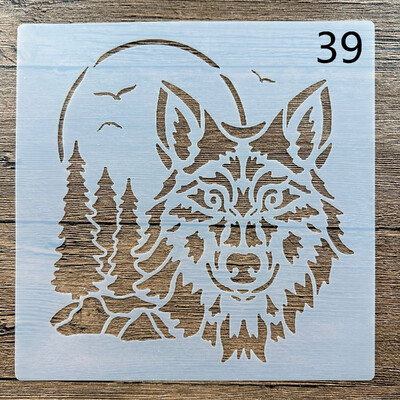 20 *20 cm merikilpkonnad DIY mandala vorm šabloonide värvimiseks templiga fotoalbum reljeefne paberkaart puidule, kangale, seinale