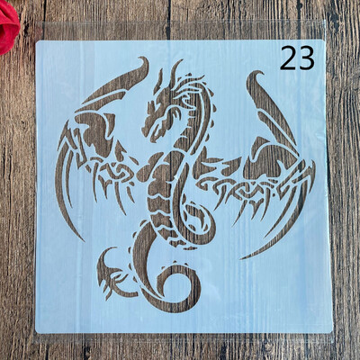 20 *20 cm merikilpkonnad DIY mandala vorm šabloonide värvimiseks templiga fotoalbum reljeefne paberkaart puidule, kangale, seinale