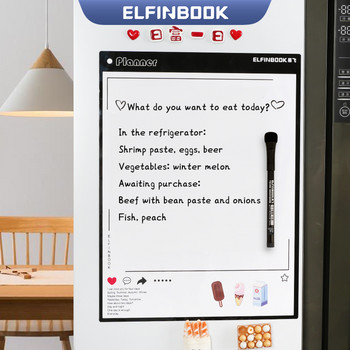 Elfin Book επαναχρησιμοποιήσιμο μαγνητικό μαλακό λευκό πίνακα Αυτοκόλλητα ψυγείου που διαγράφονται με αυτοκόλλητες σημειώσεις Πίνακας μηνυμάτων Διδασκαλική πρακτική Πίνακας κουζίνας